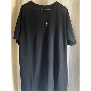 Three Nails Men's Black Short Sleeve T-Shirt XL Active Performance Athletic